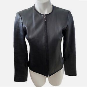 Ann taylor 100% leather jacket zip up
super cute and like new.